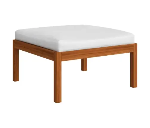 7 Daļu Dārza Atpūtas Mēbeļu Komplekts Ar Spilveniem, Krēmkrāsas Koks, Akācija Un Virve Vidaxl