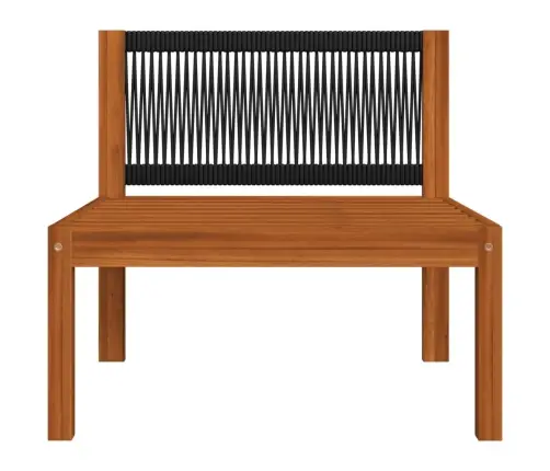 Četrvietīgs Dārza Dīvāns Ar Spilvenu, Akācijas Koks Un Virve Vidaxl