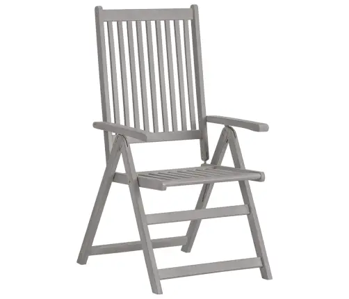 5-Daļīgs Dārza Mēbeļu Komplekts, (150-200) X 100 Cm, Masīvs Akācijas Koks, Pelēks Vidaxl