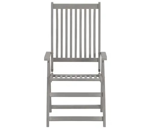 5-Daļīgs Dārza Mēbeļu Komplekts, (150-200) X 100 Cm, Masīvs Akācijas Koks, Pelēks Vidaxl