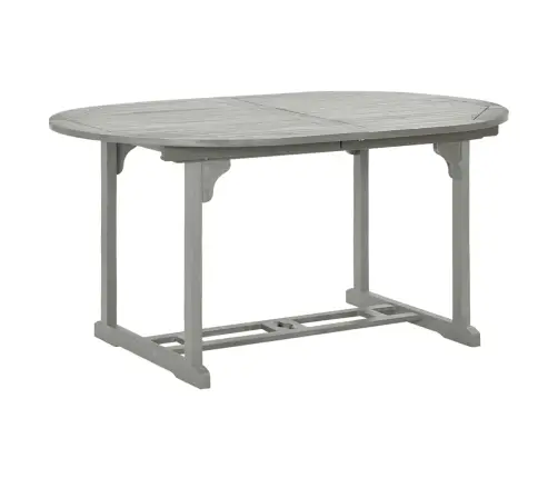 5-Daļīgs Dārza Mēbeļu Komplekts, (150-200) X 100 Cm, Masīvs Akācijas Koks, Pelēks Vidaxl