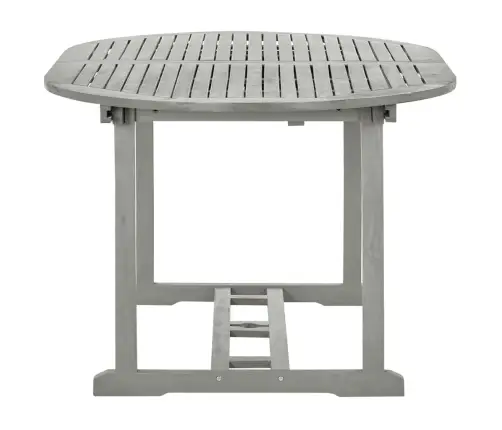 5-Daļīgs Dārza Mēbeļu Komplekts, (150-200) X 100 Cm, Masīvs Akācijas Koks, Pelēks Vidaxl