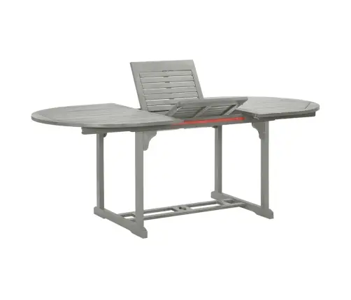 5-Daļīgs Dārza Mēbeļu Komplekts, (150-200) X 100 Cm, Masīvs Akācijas Koks, Pelēks Vidaxl