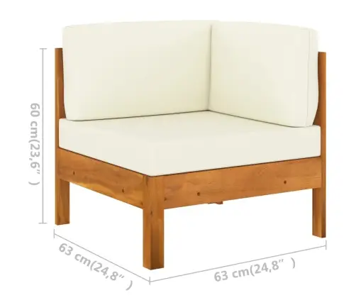 7 Dalių Sodo Poilsio Baldų Komplektas Su Pagalvėlėmis, 100X60 cm Akacijos Mediena