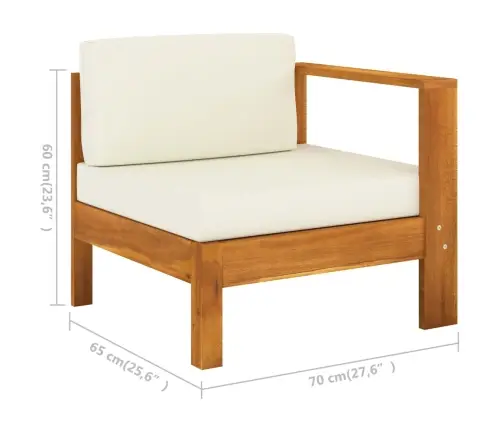 7 Daļu Dārza Atpūtas Mēbeļu Komplekts Ar Spilveniem, 100X60 Cm, Akācijas Koks Vidaxl