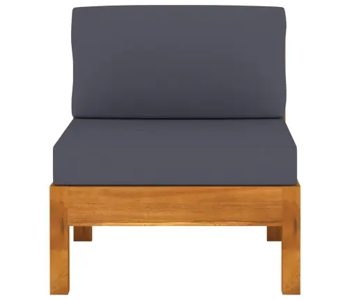 Četrvietīgs Dārza Dīvāns, Tumši Pelēki Spilveni, Akācijas Koks Vidaxl
