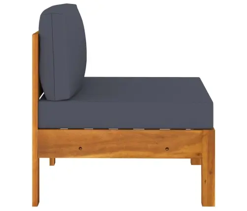 Četrvietīgs Dārza Dīvāns, Tumši Pelēki Spilveni, Akācijas Koks Vidaxl