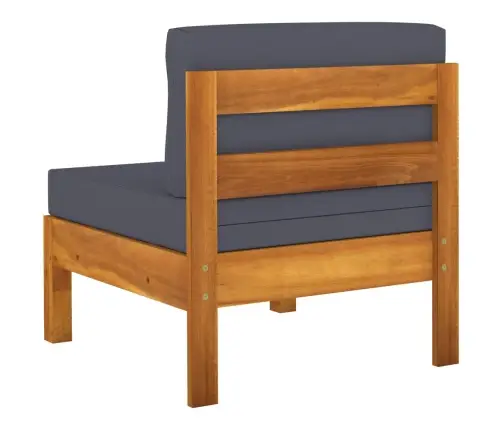 Četrvietīgs Dārza Dīvāns, Tumši Pelēki Spilveni, Akācijas Koks Vidaxl