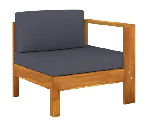 Četrvietīgs Dārza Dīvāns, Tumši Pelēki Spilveni, Akācijas Koks Vidaxl