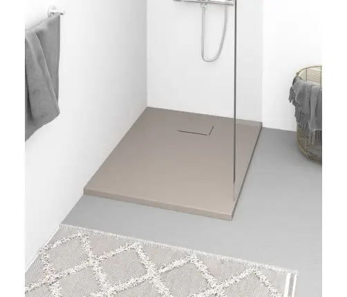 Dušas Pamatne, 90X70 Cm, Smc, Brūna Vidaxl