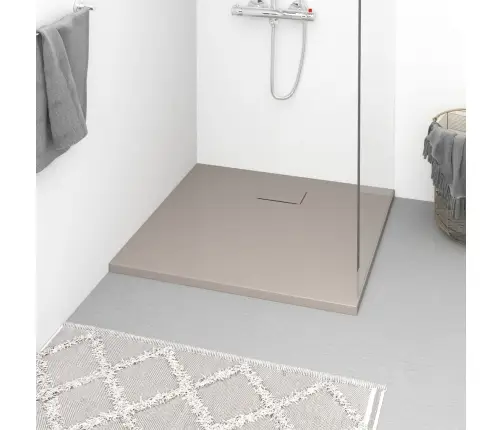 Dušo Padėklas, Rudos Spalvos, 90X80cm Lieto Lakšto Junginys