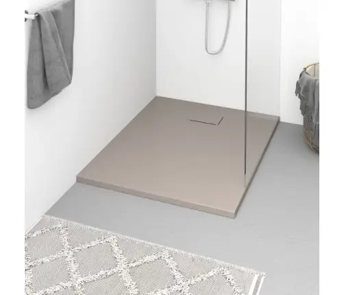 Dušas Pamatne, 100X80 Cm, Smc, Brūna Vidaxl