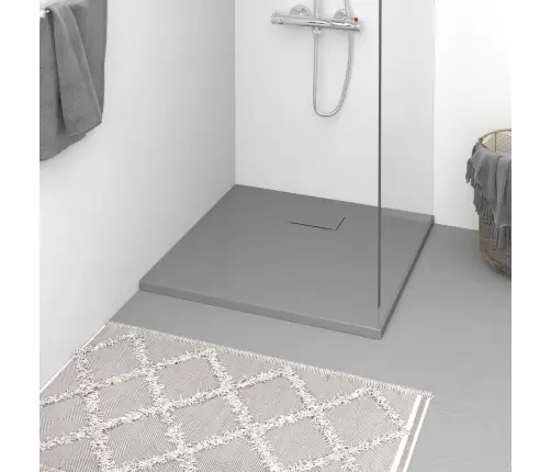 Dušas Pamatne, 80X80 Cm, Smc, Pelēka Vidaxl