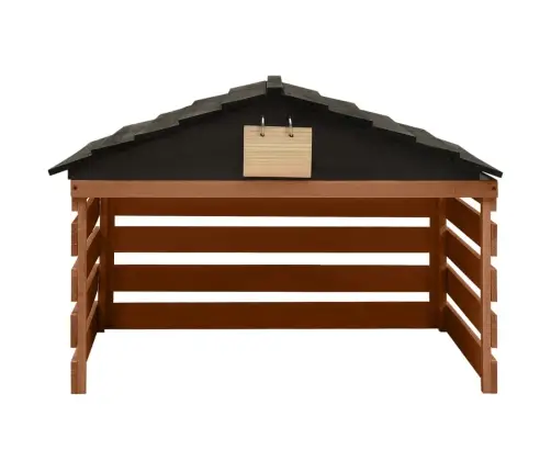 Robotizēta Zāles Pļāvēja Novietne, Melna, Brūna, 78X74X54 Cm Vidaxl