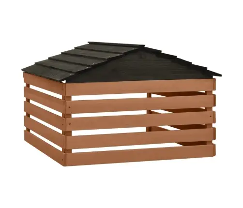 Robotizēta Zāles Pļāvēja Novietne, Melna, Brūna, 78X74X54 Cm Vidaxl