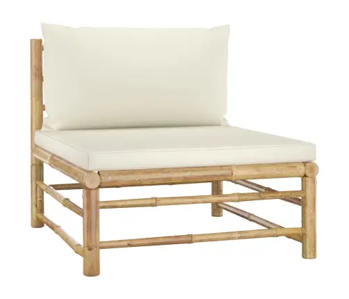 6-Daļīgs Dārza Atpūtas Mēbeļu Komplekts Ar Matračiem, Bambuss Vidaxl