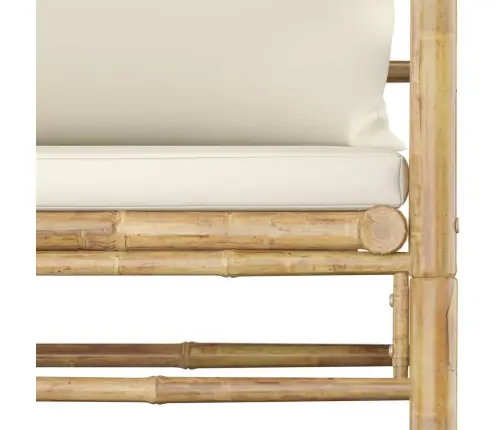 7-Daļīgs Dārza Atpūtas Mēbeļu Komplekts Ar Matračiem, Bambuss Vidaxl