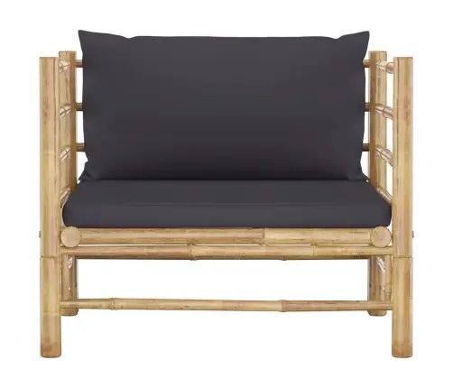 7-Daļīgs Dārza Atpūtas Mēbeļu Komplekts Ar Matračiem, Bambuss Vidaxl