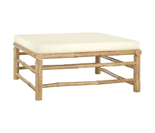 Sodo Komplektas Su Kreminėmis Pagalvėmis, 7 Dalių, Bambukas