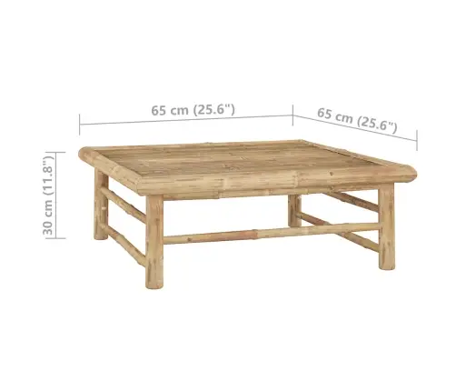 Sodo Komplektas Su Pilkomis Pagalvėmis, 6 Dalių, Bambukas