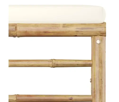 Sodo Komplektas Su Kreminėmis Pagalvėmis, 4 Dalių, Bambukas