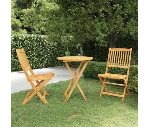3-Daļīgs Dārza Mēbeļu Komplekts, Saliekams, Akācijas Masīvkoks Vidaxl