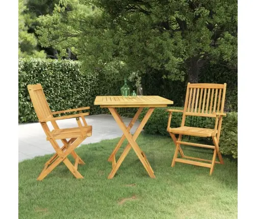 Sulankstomas Valgomojo Komplektas, 3 Dalių, Akacijos Masyvas