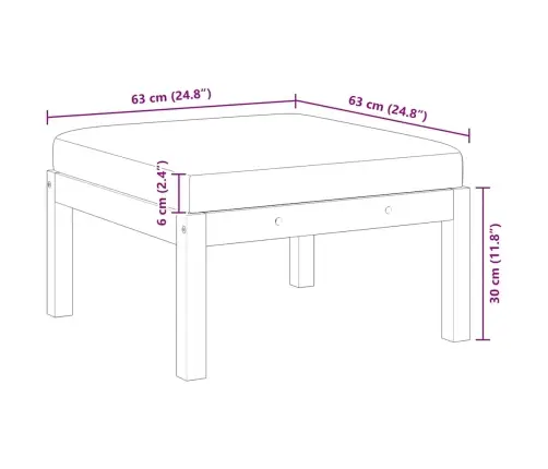 Dārza Soliņš Ar Matraci, Akācijas Masīvkoks Vidaxl