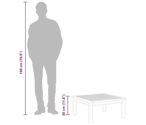 Dārza Galds, 63X63X30 Cm, Akācijas Masīvkoks Vidaxl