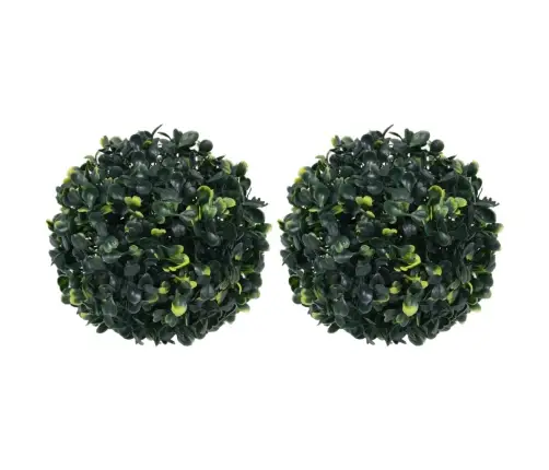 Mākslīgi Apaļie Bukši, 2 Gab., 22 Cm Vidaxl