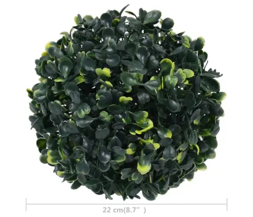 Mākslīgi Apaļie Bukši, 2 Gab., 22 Cm Vidaxl