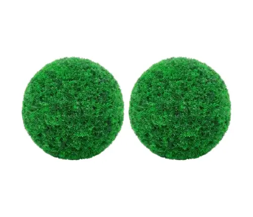 Mākslīgi Apaļie Bukši, 2 Gab., 35 Cm Vidaxl