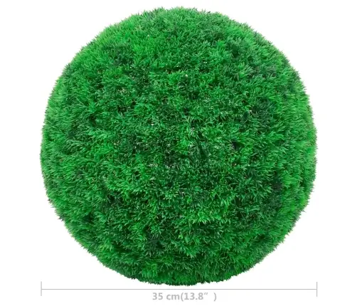 Mākslīgi Apaļie Bukši, 2 Gab., 35 Cm Vidaxl