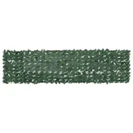 Balkona Aizslietnis Ar Tumši Zaļām Lapām, 300X75 Cm Vidaxl