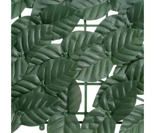 Balkono Pertvara, 400X100cm Su Tamsiai Žaliais Lapais Balkono Pertvara, 400X100cm Su Tamsiai Žaliais Lapais