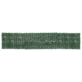 Balkona Aizslietnis Ar Tumši Zaļām Lapām, 500X100 Cm Vidaxl
