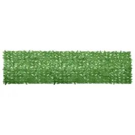Balkona Aizslietnis Ar Zaļām Lapām, 400X100 Cm Vidaxl