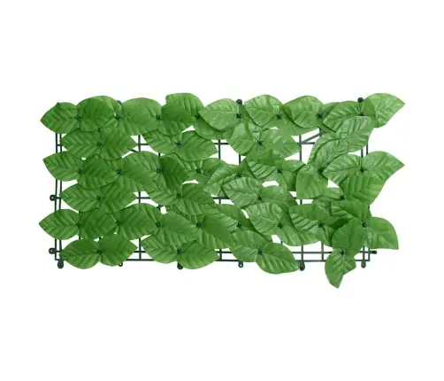 Balkona Aizslietnis Ar Zaļām Lapām, 400X100 Cm Vidaxl