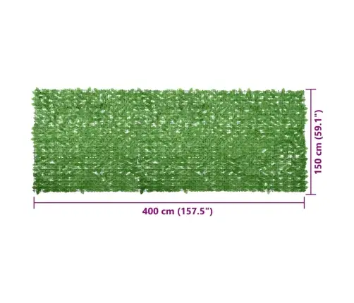 Balkono Pertvara, 400X150cm Su Žaliais Lapais