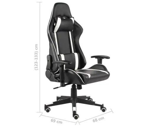 Pasukama Žaidimų Kėdė, Baltos Spalvos, Pvc