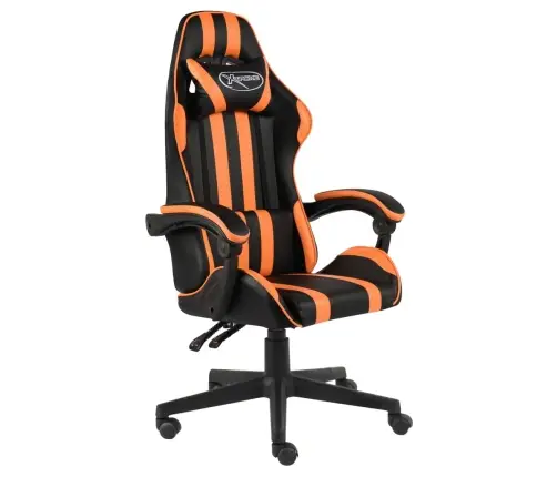 Biroja Krēsls, Melna Un Oranža Mākslīgā Āda  Vidaxl