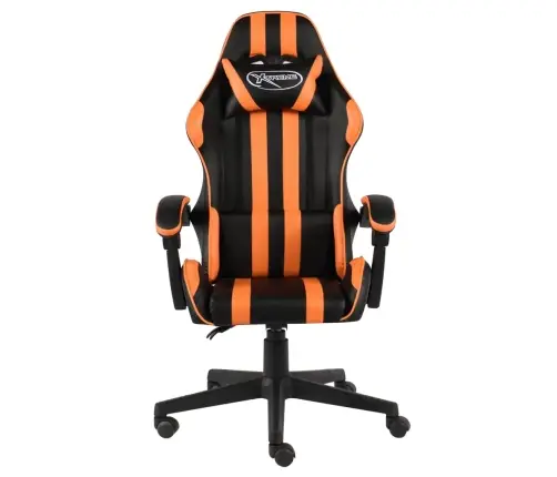 Biroja Krēsls, Melna Un Oranža Mākslīgā Āda  Vidaxl