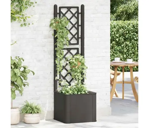 Puķu Kaste Ar Špaleru, Antracītpelēka, Pašlaistīšanas Sistēma Vidaxl