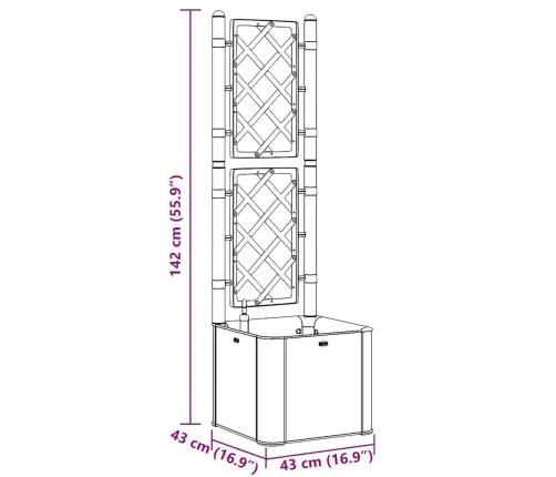 Puķu Kaste Ar Špaleru, Antracītpelēka, Pašlaistīšanas Sistēma Vidaxl