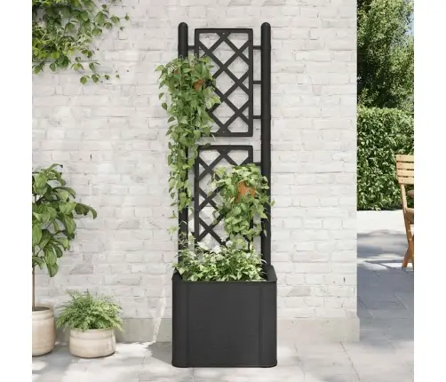 Puķu Kaste Ar Špaleru, Antracītpelēka, Pašlaistīšanas Sistēma Vidaxl