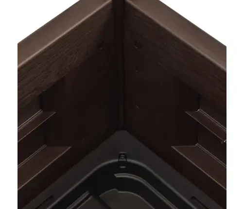 Augstā Puķu Kaste, Pelēkbrūna, 43X43X35 Cm, Pp Vidaxl