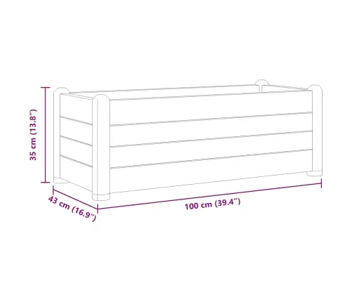 Aia Taimelava Pp Valge 100 X 43 X 35 Cm