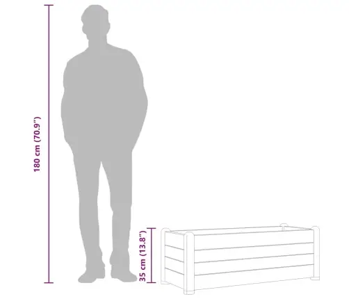 Aia Taimelava Pp Valge 100 X 43 X 35 Cm