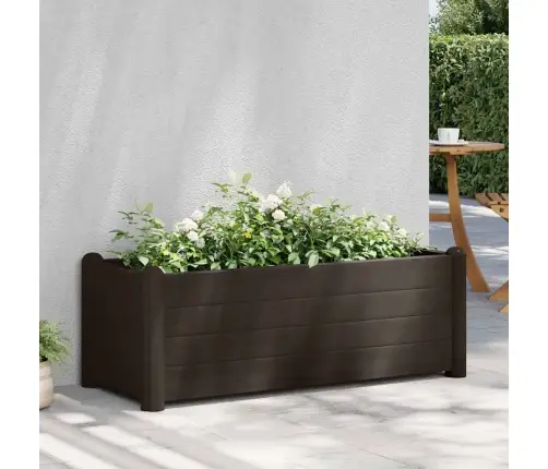 Augstā Puķu Kaste, Pelēkbrūna, 100X43X35 Cm, Pp Vidaxl