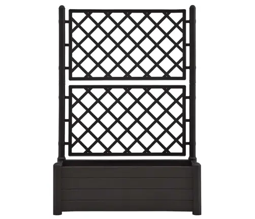 Sodo Lovelis Su Treliažu, Antracito Spalvos, 100X43X142cm Pp